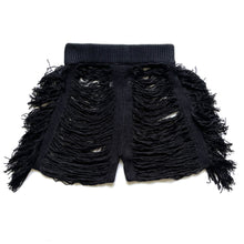 Black crochet knit  high waist short pants / cover up