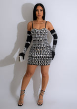 Glitz And Glam Bandage Rhinestone Mini Dress Set Black