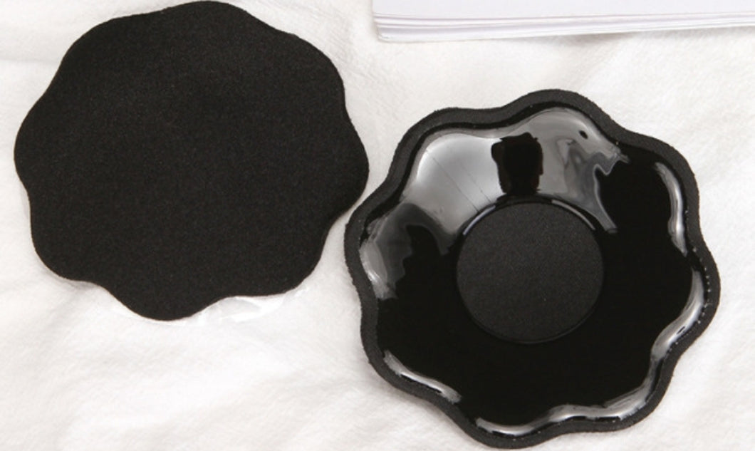 Black Reusable Fabric Silicone Nipple Covers