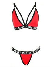 Three 3 piece sexy baby print lingerie  set