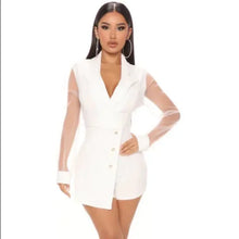 White blazer  mesh romper short