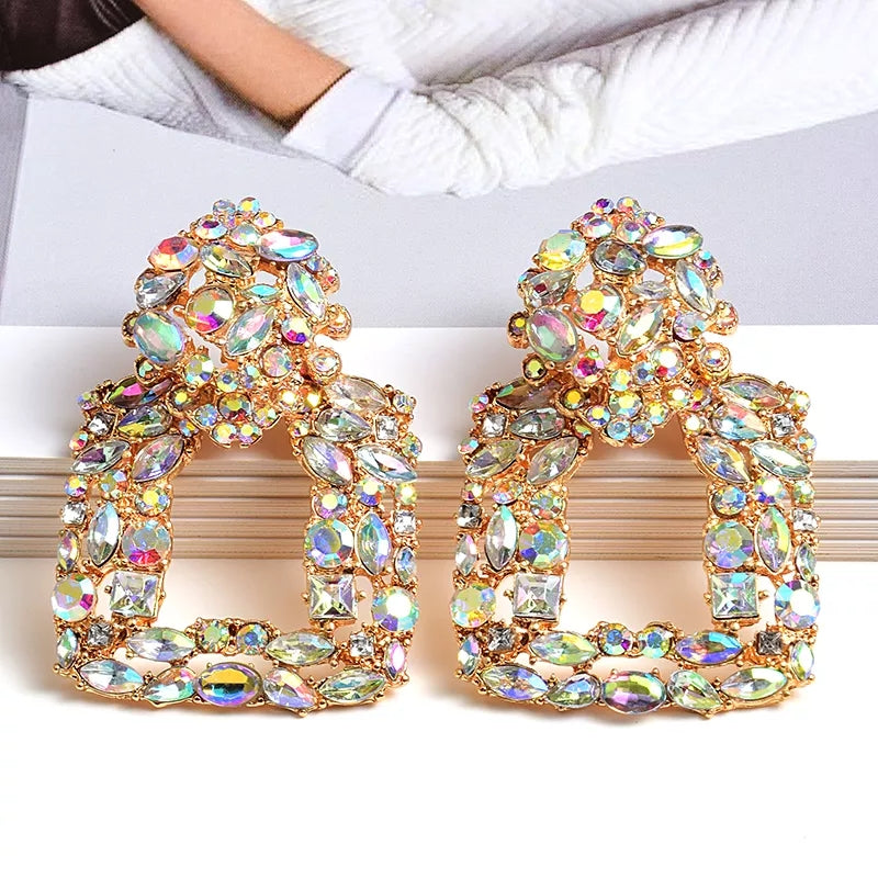 Multicolor  gold earring